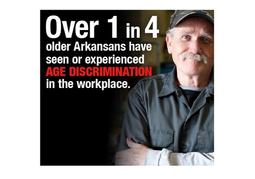 GRAPHIC: According to a new poll performed for AARP, many older Arkansans report age discrimination.  Graphic courtesy AARP.