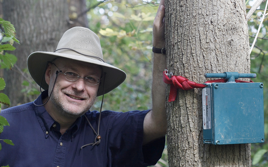 PHOTO: Purdue University researcher Bryan Pijanowski is collaborating with people from around the world for an Earth Day project, attempting to capture up to 1 million natural soundscape recordings. Photo courtesy of Purdue University/Tom Campbell.