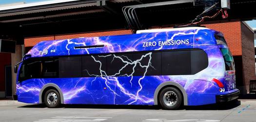 PHOTO: Several electric buses now serving Northern Nevada are expected to save millions of dollars in fuel and maintenance costs. Photo courtesy Regional Transportation Commission of Washoe County.