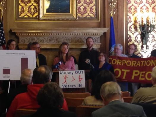 PHOTO: The grassroots group United Wisconsin is urging Milwaukee County Executive Chris Abele to sign a county board resolution for an advisory referendum on the controversial Supreme Court Citizens United decision. Photo courtesy United Wisconsin.