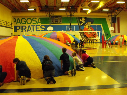 PHOTO: Making P.E. fun is one strategy used by Pagosa Springs Middle School. It has been named one of Colorado's 
