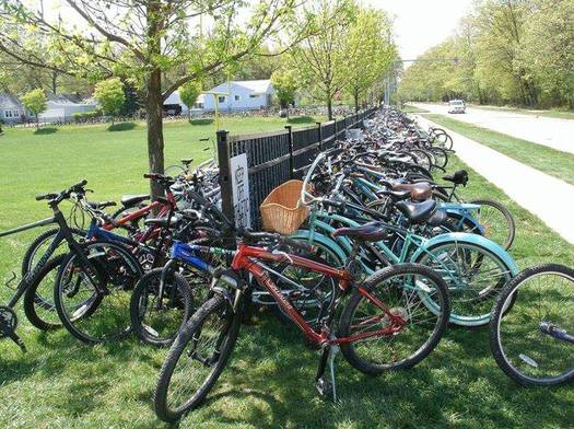 PHOTO: Pedaling and braking will be part of the curriculum today for nearly 150 Michigan schools taking part in national Bike to School Day. Photo courtesy National Center for Safe Routes to School. 