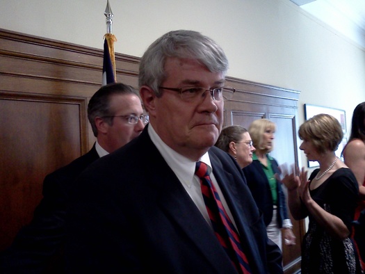PHOTO: Sen. Bill Laird of Fayette County, a former county sheriff, says cutting programs that help West Virginia families in crisis will cost the state more money in the long run. Photo credit: Dan Heyman.