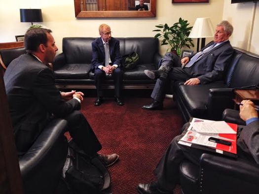 PHOTO: Will Phillips and Jim Scheibel with AARP Minnesota meeting with Rep. Collin Peterson on Wednesday in Washington D.C. Photo courtesy: AARP.