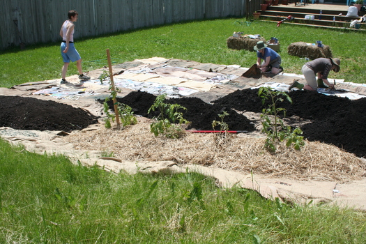 PHOTO: The seeds have been sewn for a new backyard garden that will benefit Native Americans both at a Division of Indian Work food shelf and at the home for vulnerable youth where it's been planted. CREDIT: Minnesota Foodshare.