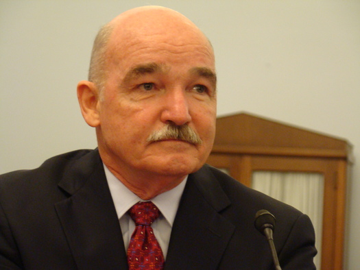 PHOTO: retired Vice Adm. Dennis McGinn, now Assistant Secretary of the Navy, said it would be a mistake for Congress to tie the hands of the military when assessing the threats and planning for global warming. CREDIT: U.S. House of Representatives.