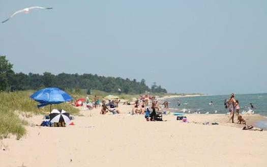 PHOTO: Summer beach-goers to Kohler-Andrae Beach near Sheboygan might not have realized the National Resources Defense Council has just ranked Wisconsin beaches eighth-worst in the nation for water pollution. Photo courtesy Wisconsin Dept. of Natural Resources.
