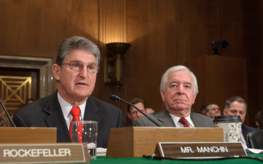 PHOTO: Sen. Joe Manchin, seen here with W.Va. Rep. Nick Rahall, is now co-sponsoring a constitutional amendment to limit campaign spending. Manchin said big money is at the root of Washington gridlock. Photo courtesy of Sen. Joe Manchin.