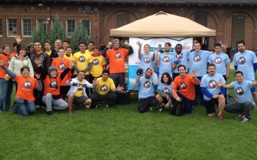 PHOTO: Global Detroit helped kicked off this year's Welcoming Week celebrations with the Welcoming Games soccer tournament in Detroit's Clark Park. Photo courtesy of C. Sauve. 