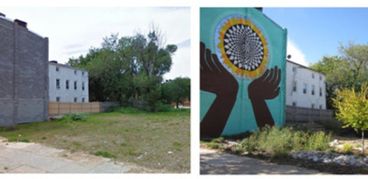 PHOTO: Baltimore is encouraging citizens, groups and businesses to be creative with proposals to turn vacant lots into spaces that benefit neighborhoods, and the environment. Photo courtesy Chesapeake Bay Trust