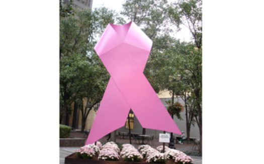 PHOTO: Manufacturers often offer products bearing breast-cancer awareness ribbons during Breast Cancer Awareness Month in October, but one group is encouraging consumers to ask whether proceeds from the sale of these items actually goes to fight the disease. Photo credit: Jason Meredith/Wikimedia.