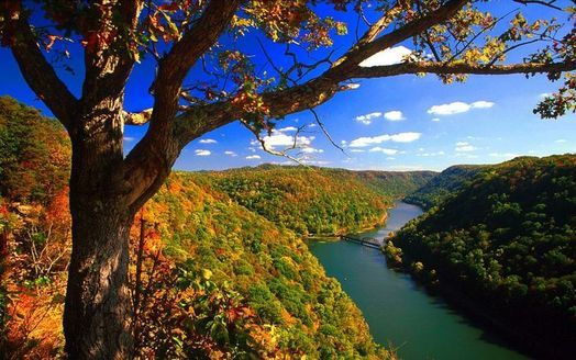 PHOTO: The EPA is taking comments on a proposed rule that would clarify which West Virginia waterways, like the New River viewed here from Hawk's Nest State Park in Fayette County, would receive protection under the Clean Water Act. Photo credit: Steve Shaluta Jr.