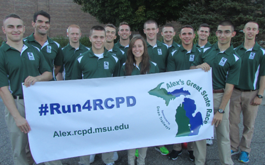 PHOTO: ROTC candidates from MSU and U-of-M will join ultra marathoner Michael Richmond for Alex's Great State Race, a tribute to Alex Powell and all students with disabilities who want to make their college dreams come true. Photo credit: J. Powell. 