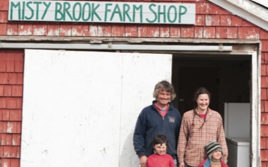PHOTO: The Holmes Family of Misty Brook Farm, a Buy/Protect/Sell Project in Albion, was helped by Maine Community Foundations $1 million loan to Maine Farmland Trust. Photo credit: Greta Rybus/Maine Farmland Trust. 
