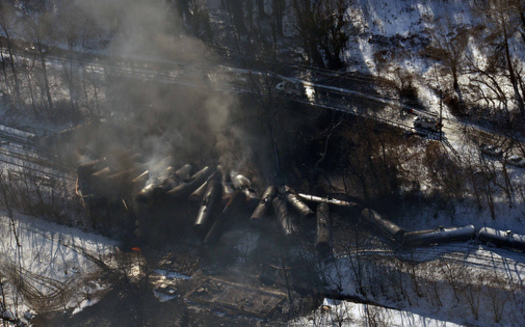 PHOTO: A witness who fled Monday's huge derailment and explosion in West Virginia says it has changed how he looks at rail shipment of crude oil. Photo courtesy Office of Gov. Earl Ray Tomblin.