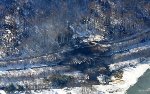 PHOTO: Some Washingtonians say oil-train disasters such as the one in West Virginia this month, in which 27 of 109 rail cars full of Bakken crude oil derailed, can only be avoided if the trains aren't allowed in the Northwest. Photo courtesy Office of West Virginia Gov. Earl Ray Tomblin.