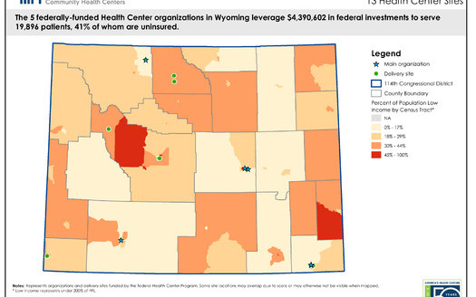 A new report that details the benefits and 50-year history of Community Health Centers notes that they are key to getting affordable health care to folks in Wyoming. A big chunk of the federal funding that keeps the clinics open is set to expire in October, unless Congress acts. Credit: Wyoming Primary Care Association.