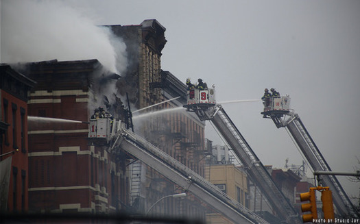 PHOTO: The recent explosion and fire that destroyed part of a city block and left two men dead in downtown Manhattan has raised new concerns about the health of New York's aging gas pipelines. But the problem could extend well beyond the city's borders. Photo credit: editrixie/CC.