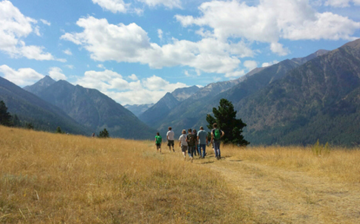 PHOTO: Hikers enjoy the east moraine of Wallowa Lake. Private land along the lake is part of a preservation proposal that depends on Land and Water Conservation Fund dollars. Photo credit: Kathleen Ackley, Wallowa Land Trust.