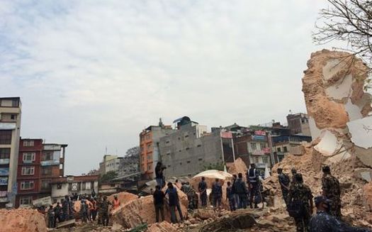 Photo: Humanitarian aid and equipment are arriving in Kathmandu daily. The Better Business Bureau and others are advising people how they can make sure their money gets to the victims. Photo credit: Nirjal stha/Wikimedia Commons.