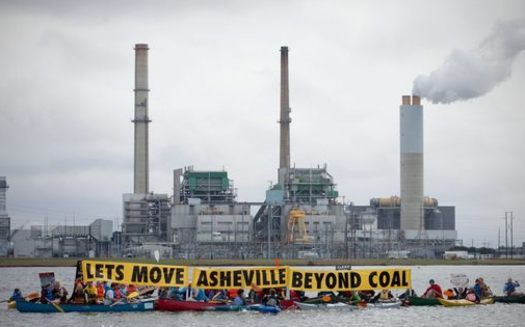 Photo: Duke Energy announced plans to retire Asheville's Lake Julian coal-fired power plant and build a natural gas and solar generation facility. Photo credit: Asheville Beyond Coal