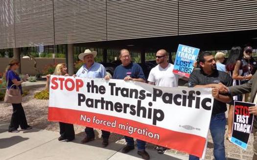 PHOTO: A public meeting in Phoenix tomorrow is focused on educating voters about the TPP trade agreement, as Congress prepares to vote on fast-track authority for the controversial and secretive trade deal. Photo courtesy of the Arizona AFL-CIO.