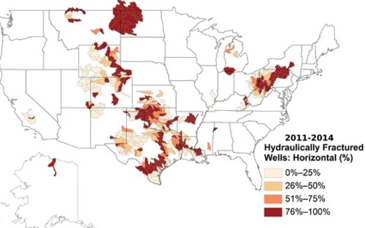 Water use for hydraulic fracturing is increasing. Credit: U.S. Geological Survey.