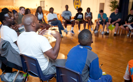 At American Friends Service Committee Freedom Schools in the St. Louis area, teenagers and young adults look for ways to be agents of change. Credit: Joshua Saleem