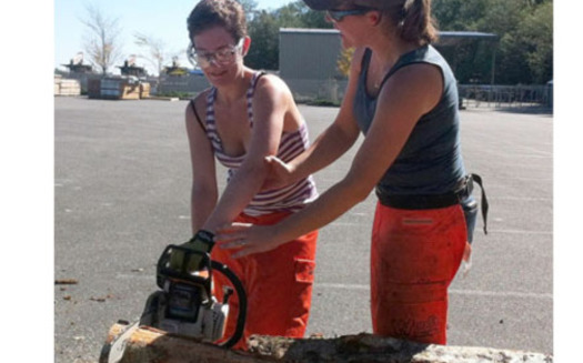 A women-only chainsaw class is being offered next month in Cody. Courtesy: University of Wyoming Extension.
