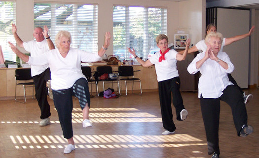 Tai chi is one recommendation for older people to improve strength and balance and reduce their risk of taking a serious fall. Credit: taichiexercises.org