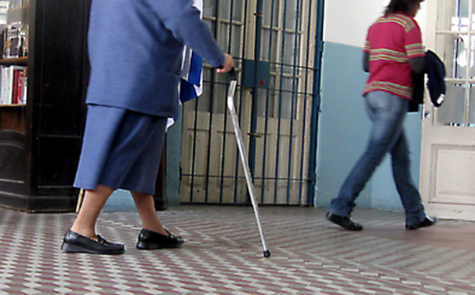 Using a cane or walker isn't second-nature to many older people, who can benefit from some training to use them correctly to prevent falls. Credit: ALivmann/morguefile.com