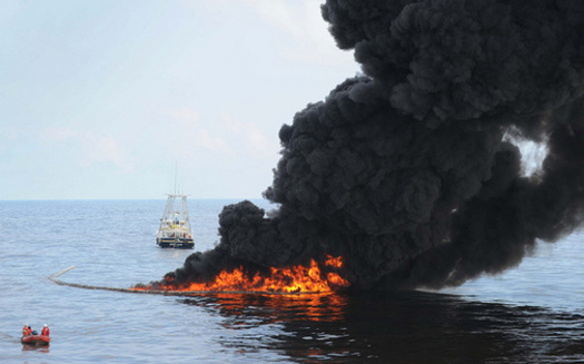 Scientists say the environmental impact of the Deepwater Horizon explosion and spill was greater than previously thought. Credit: U.S. Navy