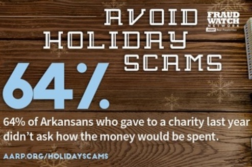 AARP Arkansas warns consumers to beware of holiday scammers, and to ask questions about any charity they support. (AARP Arkansas)