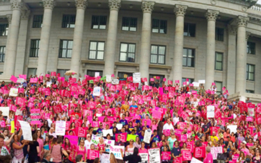 Planned Parenthood rally in August at the Utah statehouse protesting Gov. Gary Herbert's decision to cut off funding.  (Planned Parenthood Association of Utah)
