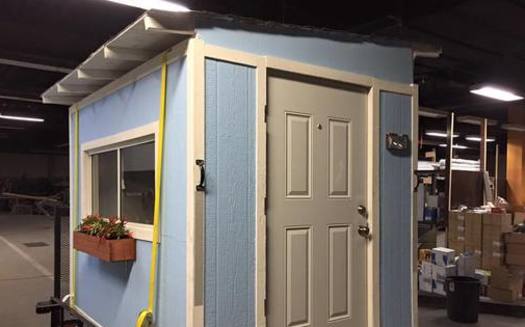 Volunteers are building tiny houses as temporary shelters for the homeless. (Elvis Summers)