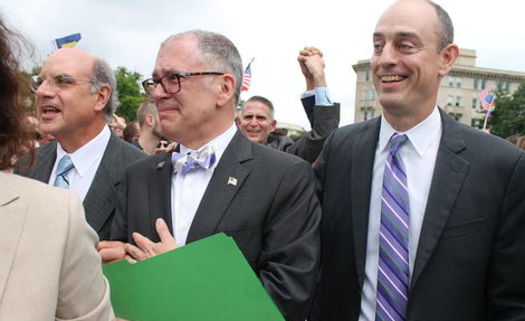 Jim Obergefell (center) of Cincinnati will be a guest of honor at the State of the Union address. (Elvert Barnes/Flickr)
