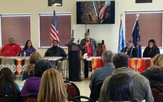 The Burns Paiute Tribe holds a Wednesday news conference to voice their concerns about the armed takeover of the Malheur National Wildlife Refuge. (Burns Paiute Tribe)