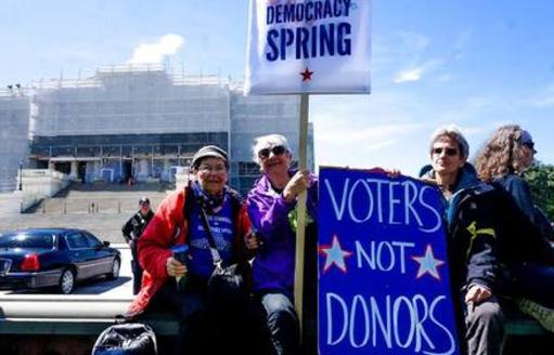 At least 2,000 people participated in the Democracy Spring sit-in in Washington, D.C., this week. (Democracy Spring/Facebook)