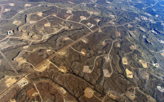 Well pads dot the landscape at the Jonah oil and gas fields in Wyoming. (Bruce Gordon/EcoFlight)