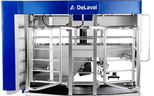 Robotic milking systems are leading to happier, healthier cows. (DeLaval.com)