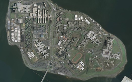 Rikers Island, where many of the 16- and 17-year-olds arrested in New York City wait for trial. (USGS/Wikimedia Commons)