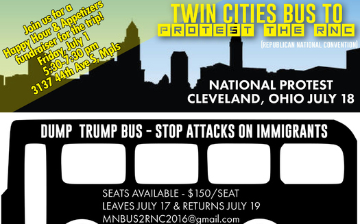 At least 50 Minnesota activists are heading to the RNC in Cleveland to join a national protest over Donald Trump's immigration plans. (MIRAC)
