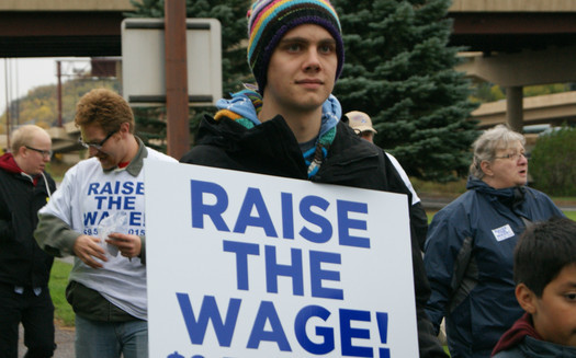 Minnesota workers rally for a minimum wage raise in March 2013. (Minnesota AFL-CIO)