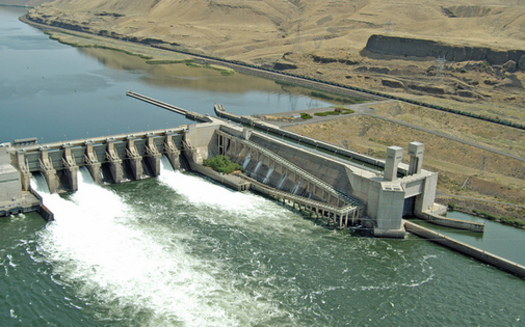 The Lower Monumental Dam, above, is one of four dams that groups want removed in order to improve fish habitats on the Snake River. (Bonneville Power Admin./Flickr)