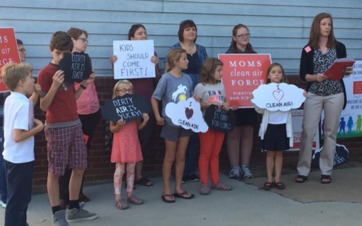 Parents and children wanted township supervisors to deny the permit for Range Resources to drill a third natural gas well near a school. (Moms Clean Air Force)
