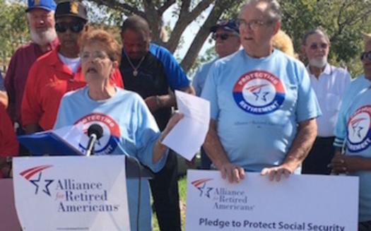 Sen. Marco Rubio's track record on Social Security has some Florida seniors and workers concerned enough to protest at his offices in the state. (Florida Alliance for Retired Americans)