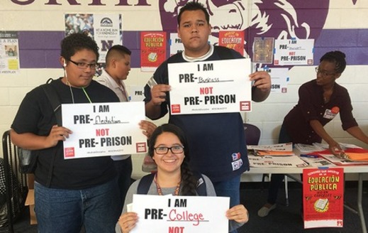 North High School students in Denver demonstrate against the school-to-prison pipeline during the Dignity in Schools 2015 Week of Action. (Padres & Jvenes Unidos)