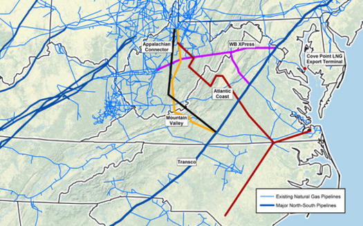 Critics say the agency that regulates natural gas pipelines - like those proposed for West Virginia and Virginia - has a bias in favor of gas industry. (Dominion Pipeline Monitoring Coalition)