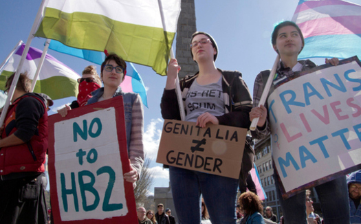 Throughout the year, people in North Carolina protested HB 2, state legislation that restricts the rights of those who are transgender. (AwakenedEye/iStockphoto)