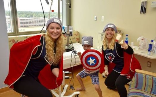 Maryland college students dress as superheroes to entertain sick children. (lym.org)